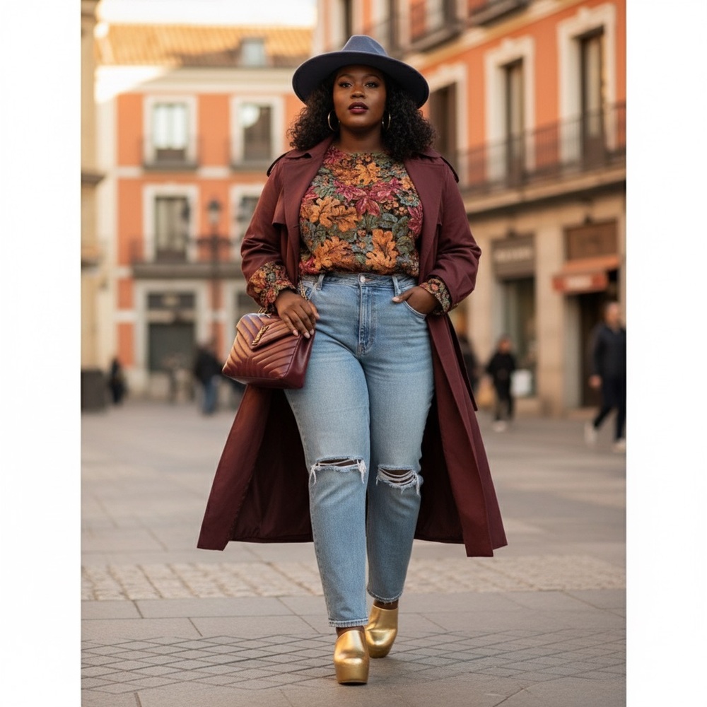 Plus Size Vintage Statement Blouse - image 1